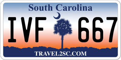 SC license plate IVF667