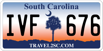 SC license plate IVF676