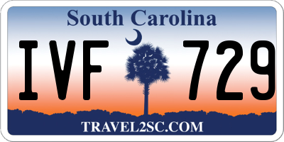 SC license plate IVF729