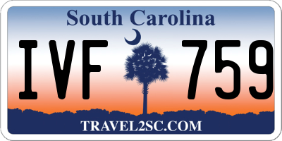 SC license plate IVF759