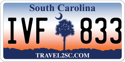 SC license plate IVF833