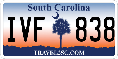 SC license plate IVF838