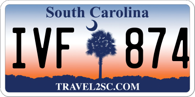 SC license plate IVF874