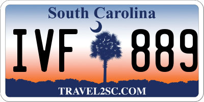 SC license plate IVF889