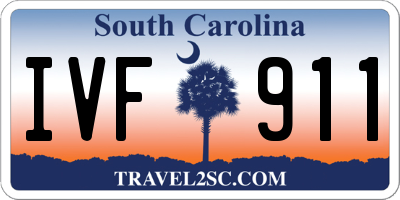 SC license plate IVF911