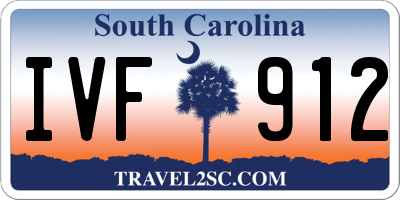 SC license plate IVF912