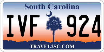 SC license plate IVF924