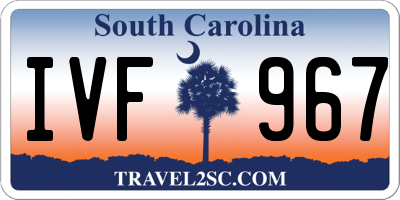 SC license plate IVF967