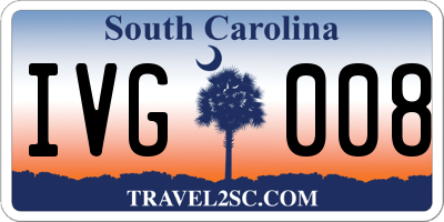 SC license plate IVG008
