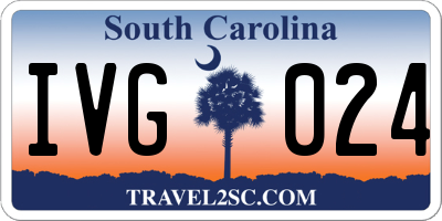 SC license plate IVG024