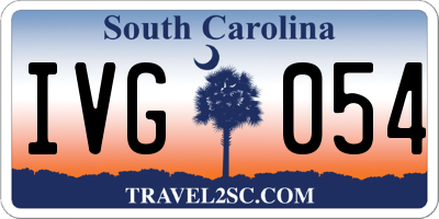 SC license plate IVG054