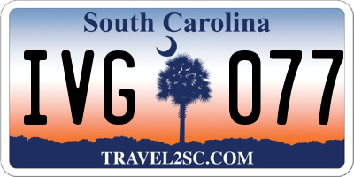 SC license plate IVG077