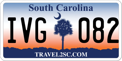 SC license plate IVG082