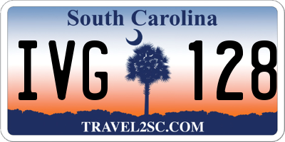 SC license plate IVG128