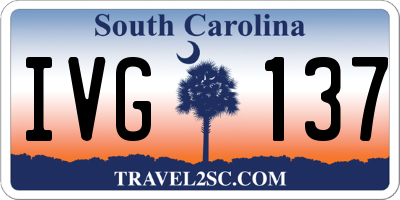 SC license plate IVG137