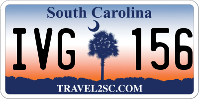 SC license plate IVG156