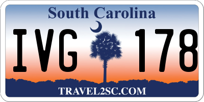 SC license plate IVG178