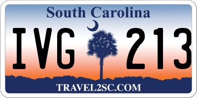 SC license plate IVG213