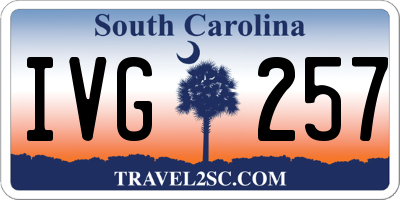 SC license plate IVG257
