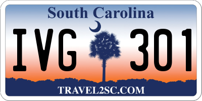 SC license plate IVG301