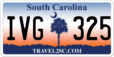 SC license plate IVG325