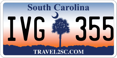 SC license plate IVG355