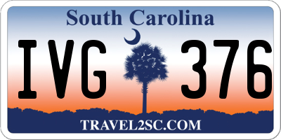 SC license plate IVG376