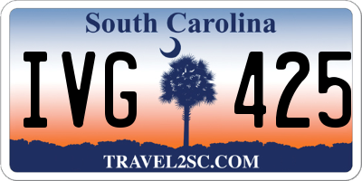 SC license plate IVG425