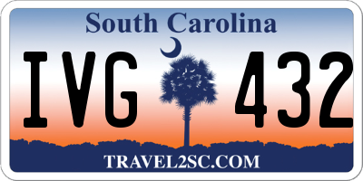SC license plate IVG432