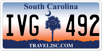 SC license plate IVG492
