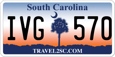 SC license plate IVG570