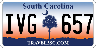 SC license plate IVG657