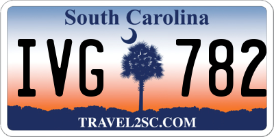 SC license plate IVG782