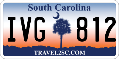 SC license plate IVG812