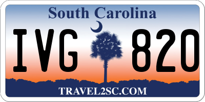 SC license plate IVG820