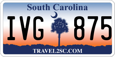 SC license plate IVG875