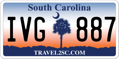 SC license plate IVG887