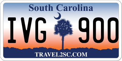 SC license plate IVG900