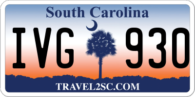 SC license plate IVG930