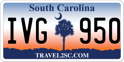 SC license plate IVG950