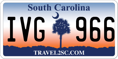 SC license plate IVG966