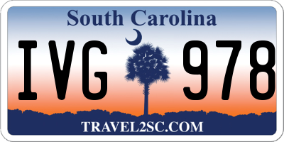 SC license plate IVG978