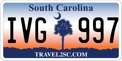 SC license plate IVG997