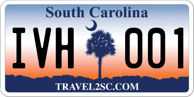 SC license plate IVH001