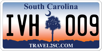 SC license plate IVH009