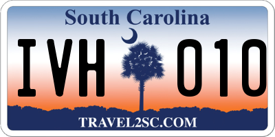 SC license plate IVH010