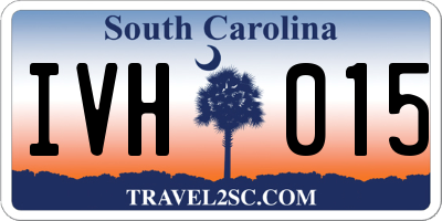 SC license plate IVH015