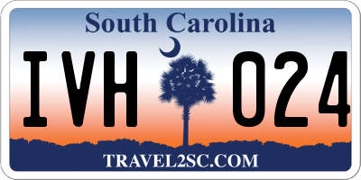 SC license plate IVH024