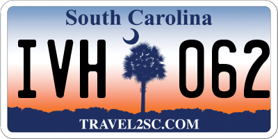 SC license plate IVH062