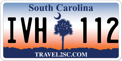 SC license plate IVH112